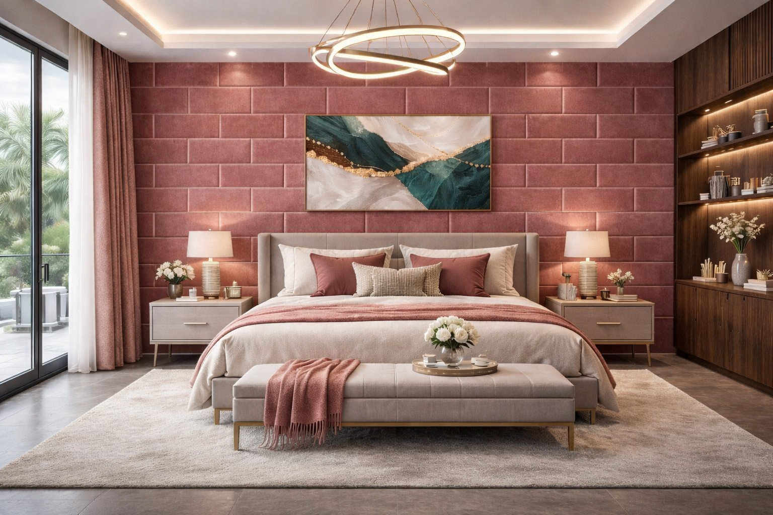 კედლის თვითწებვადი ბარხატის ფილა 106-45, (23სმx49სმ)